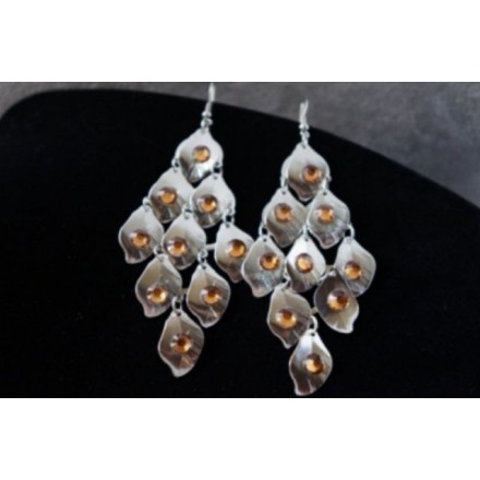 Boucles d'oreilles caramel