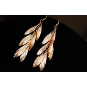 Boucles d'oreilles feuilles dorées