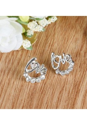 Boucles d'oreilles strass love