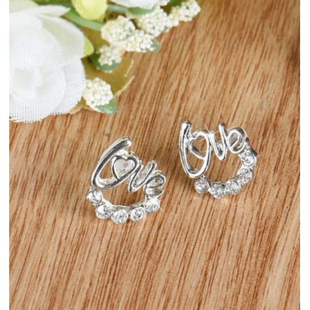 Boucles d'oreilles strass love