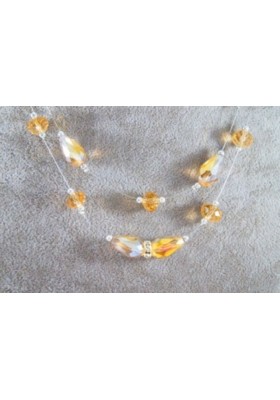 Collier Perles Caramel