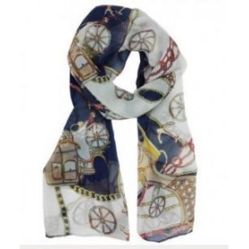 Foulard Calèche Bleu