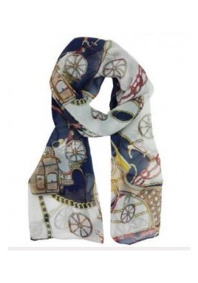 Foulard Calèche Bleu