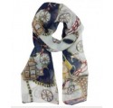 Foulard Calèche Bleu