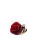 Bague rose rouge