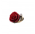 Bague rose rouge