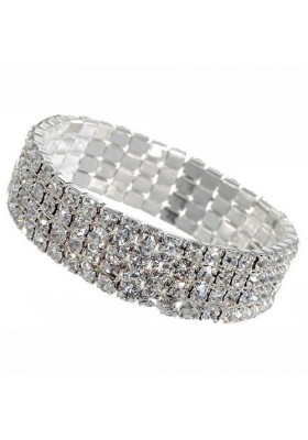 Bracelet manchette strass