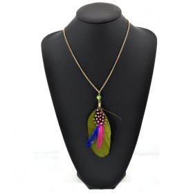Pendentif Plume à Pois