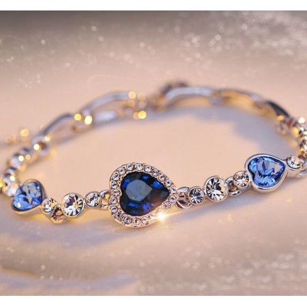 Bracelet Coeurs Bleus