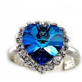 Bague Cœur Bleu