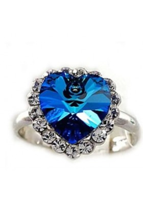 Bague Cœur Bleu