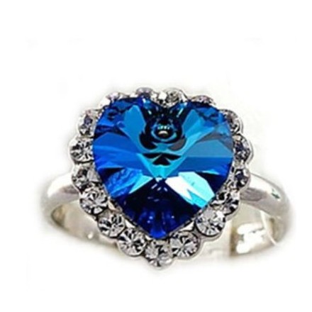 Bague Cœur Bleu