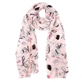 Foulard Rose à Motifs