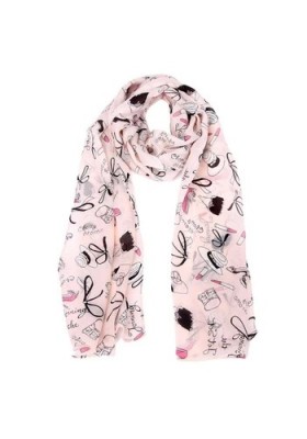 Foulard Rose à Motifs