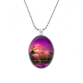 Collier Flamants Roses