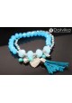 Bracelet perles turquoises