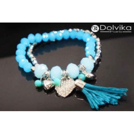 Bracelet perles turquoises