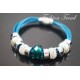 bracelet charms bleu