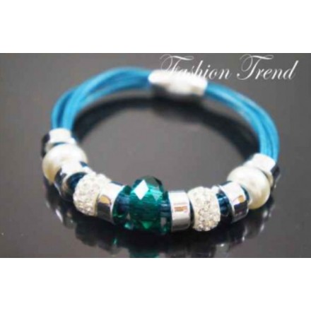 bracelet charms bleu
