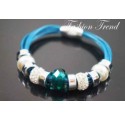 bracelet charms bleu