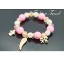 bracelet perles roses