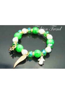 bracelet perles vertes