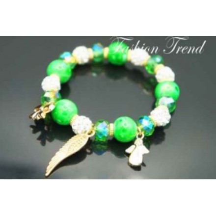 bracelet perles vertes