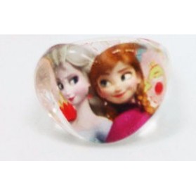 Bague Coeur Blanche Reine des Neiges : Elsa et Anna