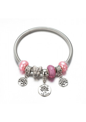 Bracelet Breloque Rose