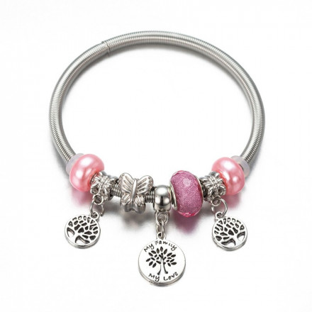 Bracelet Breloque Rose