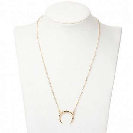 collier ras du cou croissant lune