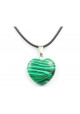 pendentif vert coeur pierre naturelle