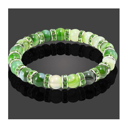 Bracelet Perles Naturelles Vertes