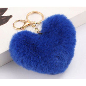 porte clé coeur bleu foncé