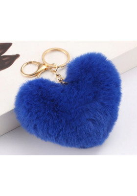 porte clé coeur bleu foncé