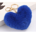 porte clé coeur bleu foncé