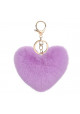 porte-clé coeur violet