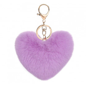 porte-clé coeur violet