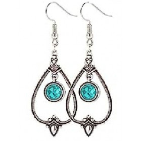 Boucles d'Oreilles Perles Turquoises