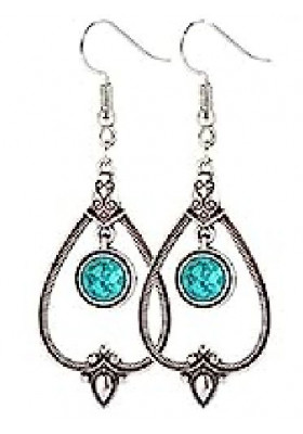 Boucles d'Oreilles Perles Turquoises