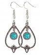 Boucles d'Oreilles Perles Turquoises