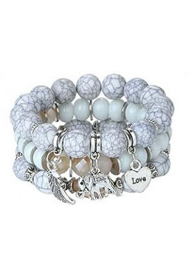 bracelet charms blanc