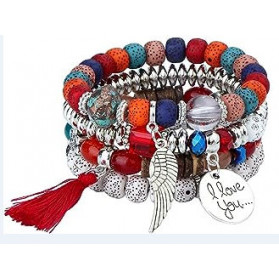 bracelets charms colorés