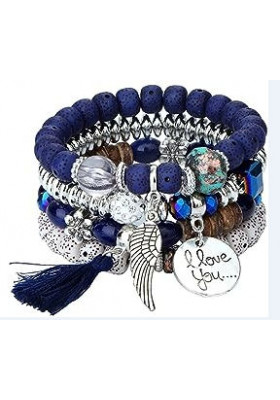 bracelets charms bleu