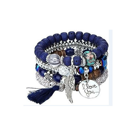 bracelets charms bleu