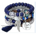 bracelets charms bleu